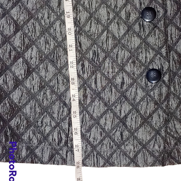 Coldwater Creek Dark Gray Metallic Quilted Lightweight Button-Up Jacket, Size PL - Picture 7 of 8